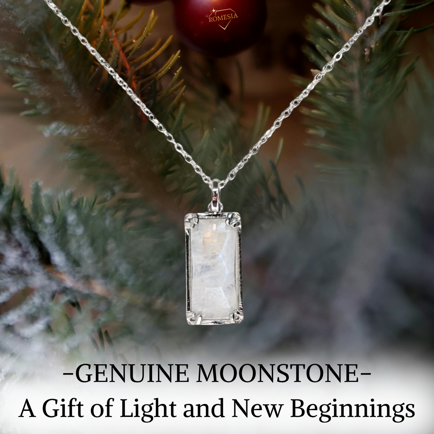 Real Genuine Moonstone - "Inner Growth" Sterling Silver Pendent