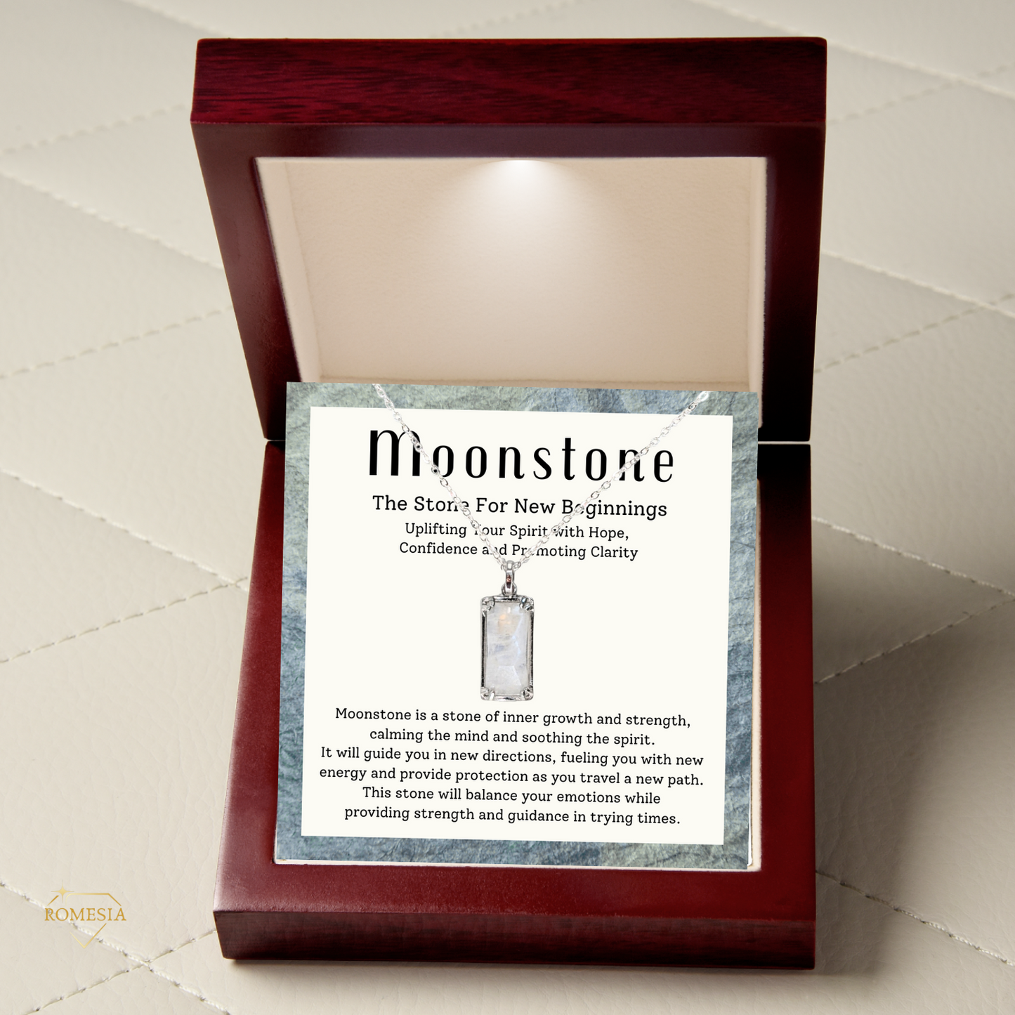 Real Genuine Moonstone - "Inner Growth" Sterling Silver Pendent