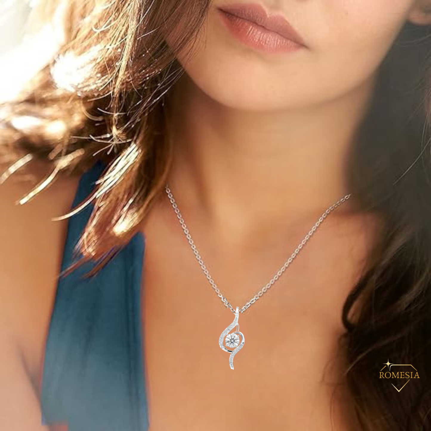 Wife necklace gift, Teardrop Necklace, available with 925 Earrings