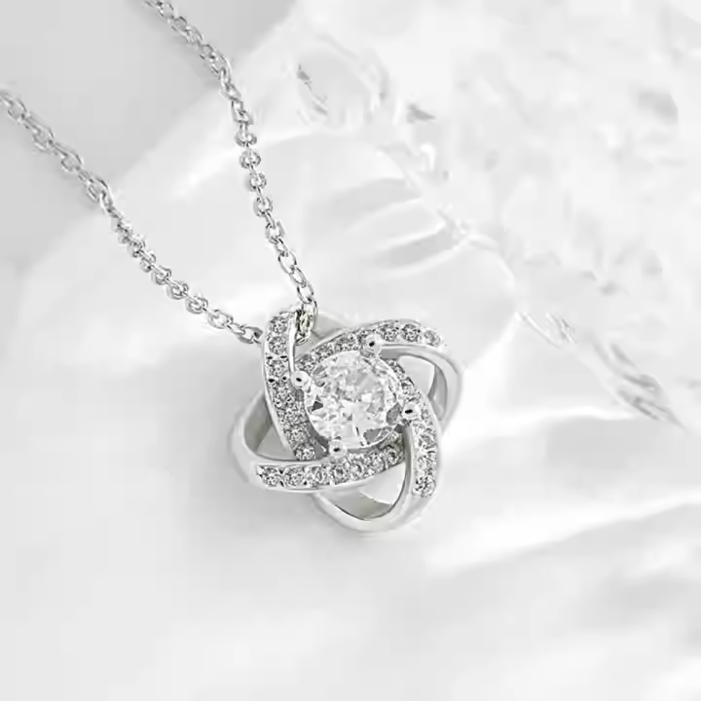 Lion Daughter Necklace from Dad-My Baby Girl-Love Knot Necklace