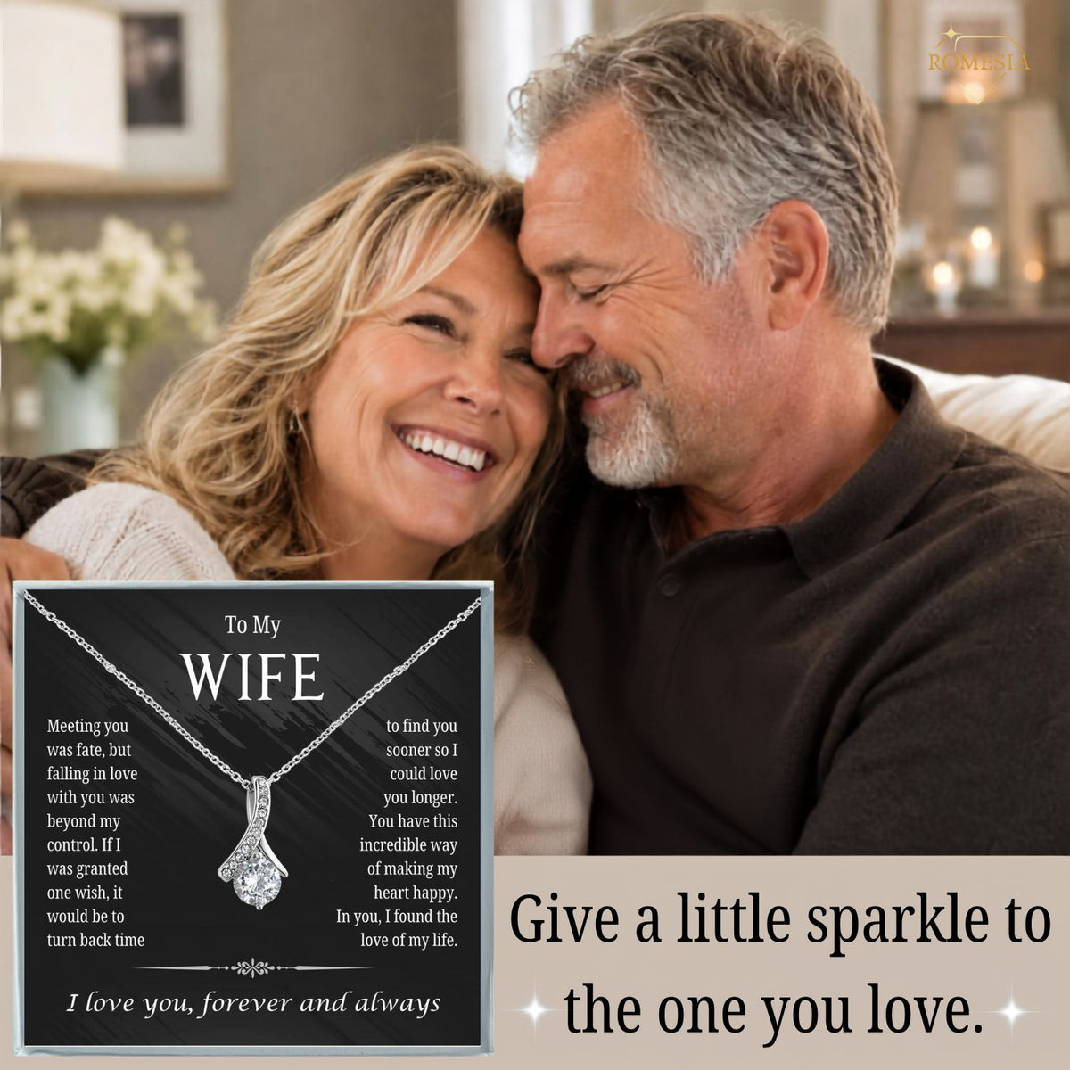 To My Wife Alluring Beauty Pendent- One Wish, Gift for Her