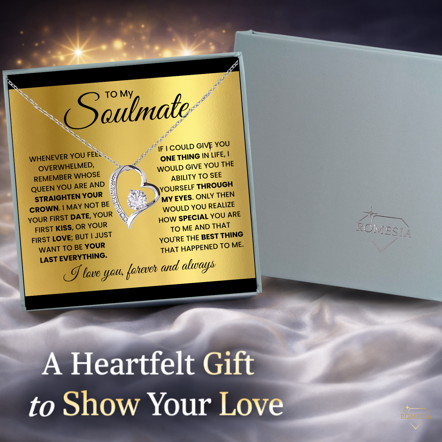 To My Soulmate-Queen- Forever Love Necklace