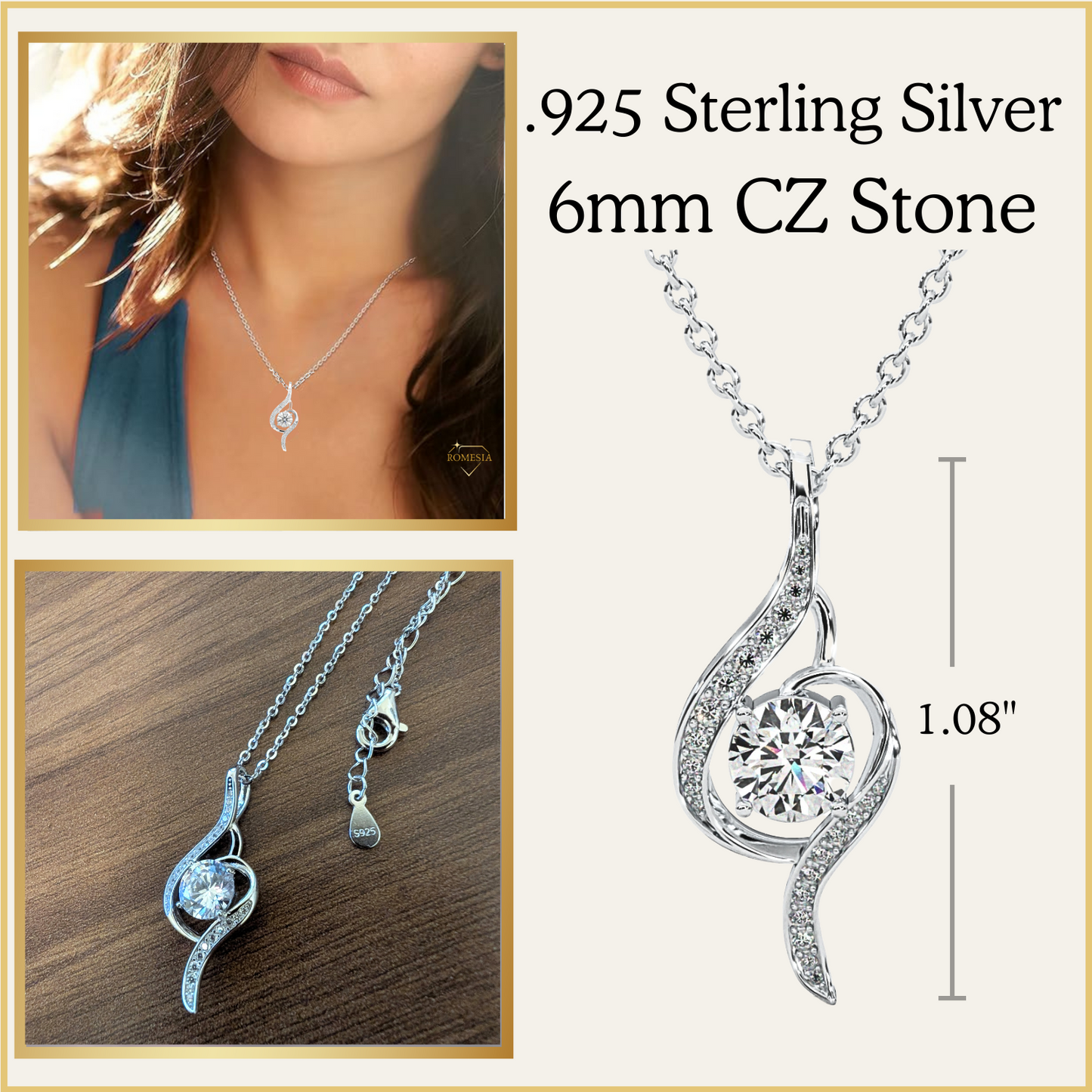 Our Daughter Necklace- Proudest Moment - 925 Sterling Silver Adoring Love Necklace