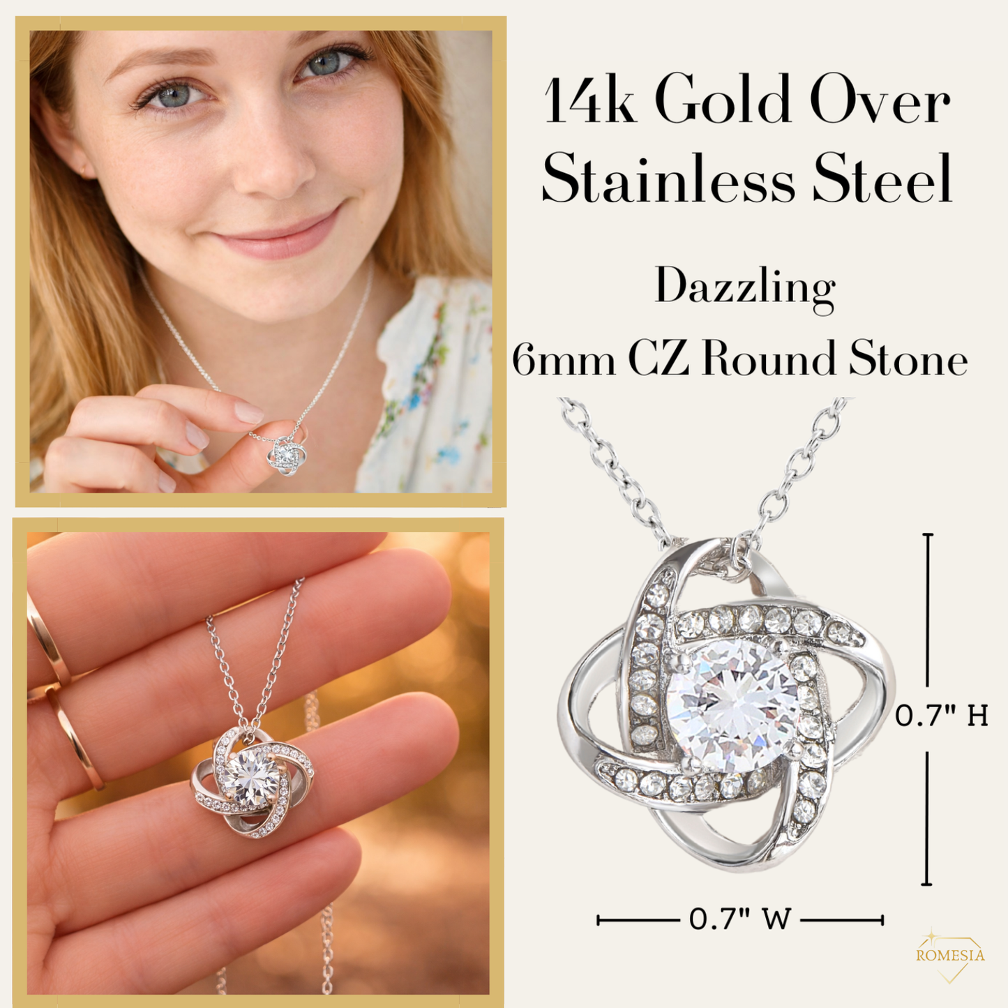 To My Daughter – Love Knot Necklace from Dad with ‘Biggest Fan’ Message Card | Gift for Daughter
