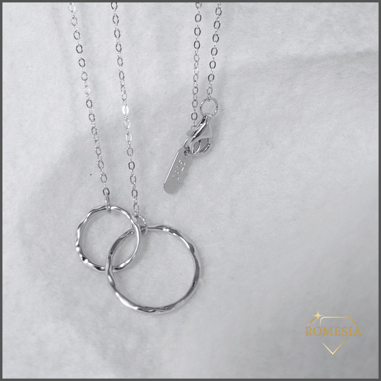 To My Daughter- Endless Light- Sterling Silver Double Ring Pendent