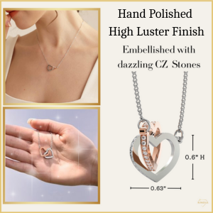 To My Granddaughter- Endless Light-Interlocking Hearts Pendent