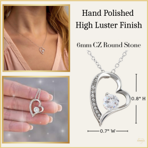 To My Bonus Daughter- Endless Light-Forever Love Heart Pendent