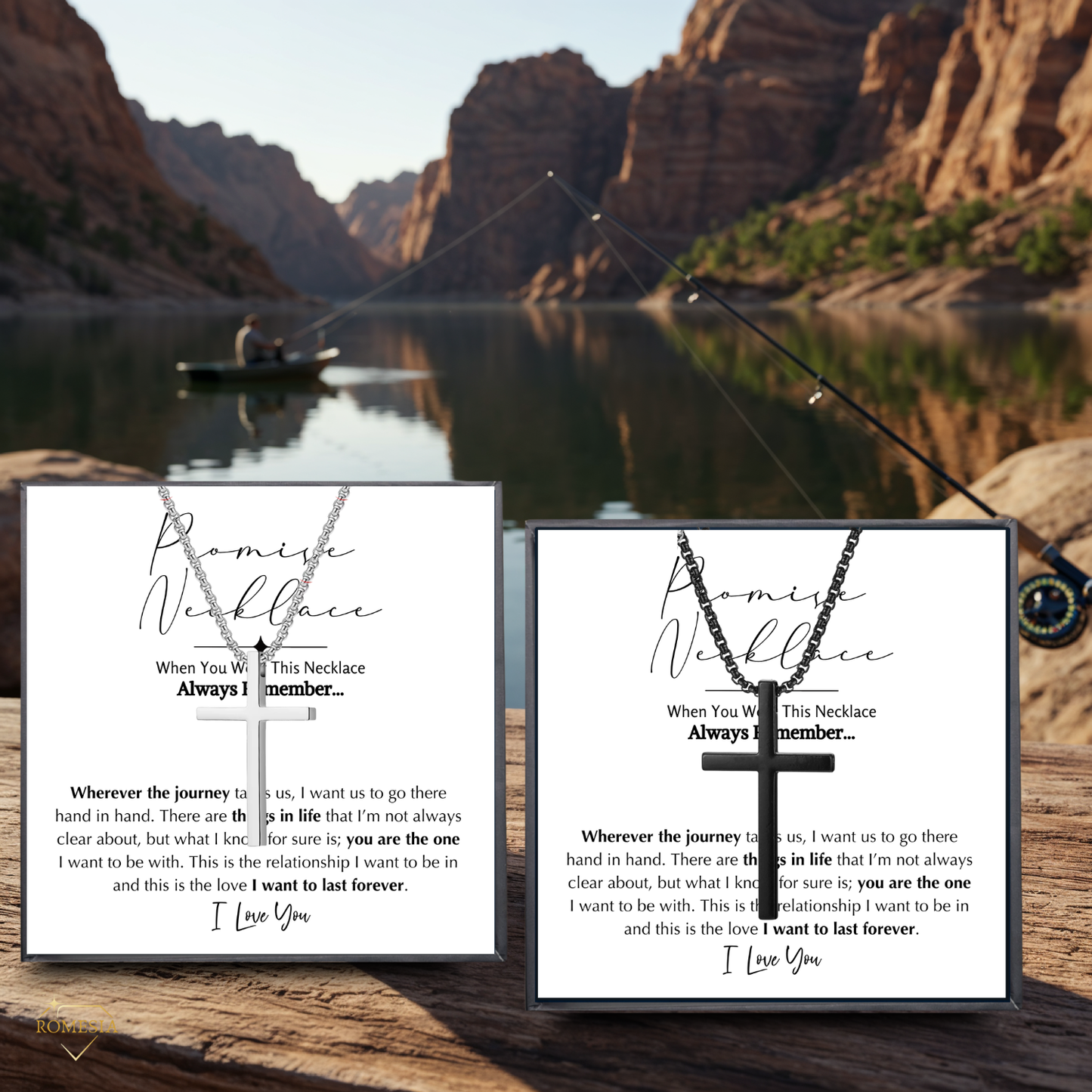 Stainless Steel Promise Cross Pendent for Him