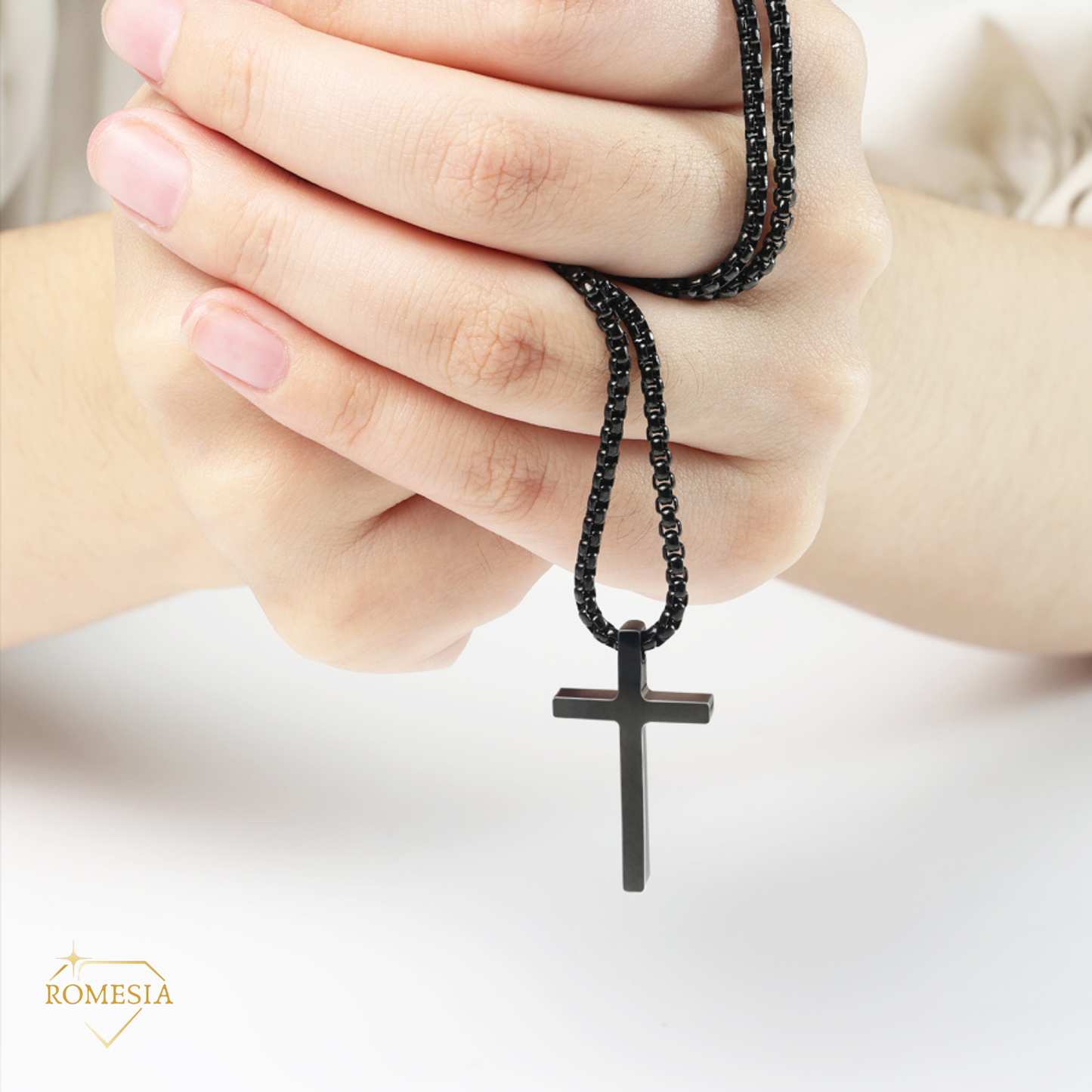 Stainless Steel Promise Cross Pendent for Him