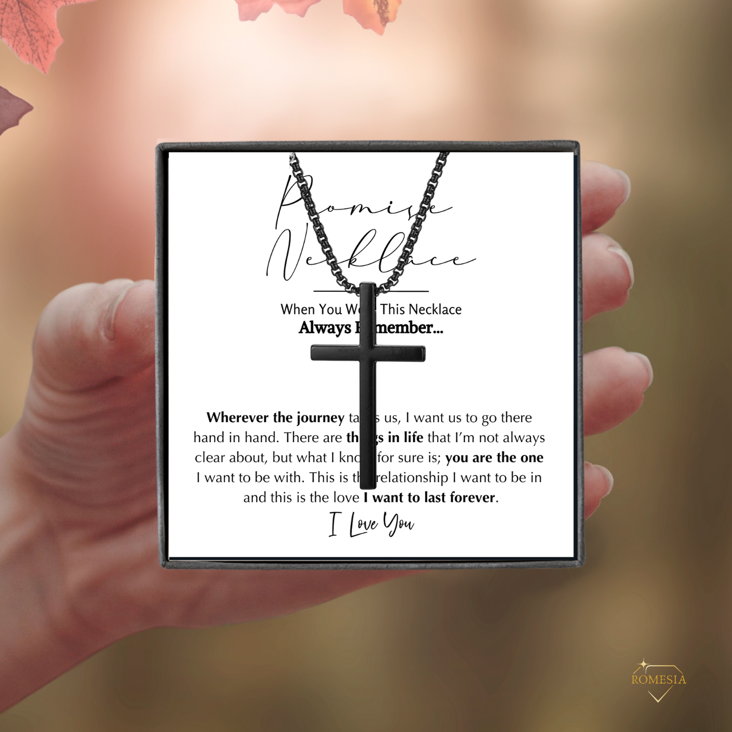 Stainless Steel Promise Cross Pendent for Him