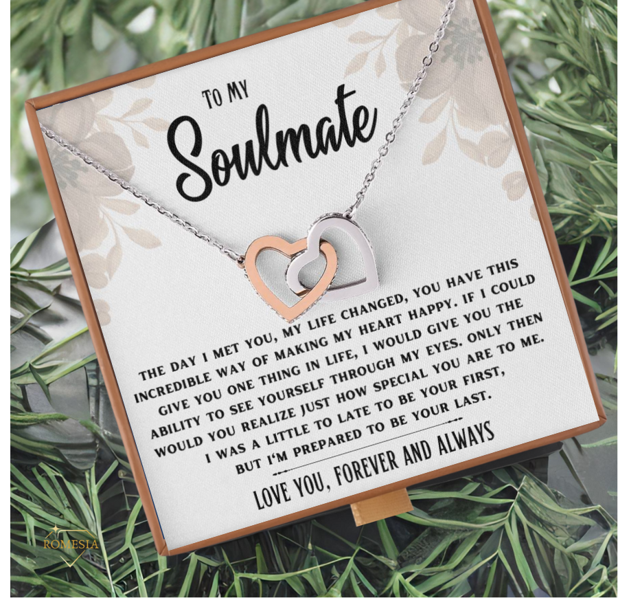 Soulmate-Prepared to be your last- Interlocking Hearts necklace