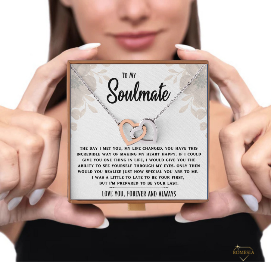 Soulmate-Prepared to be your last- Interlocking Hearts necklace