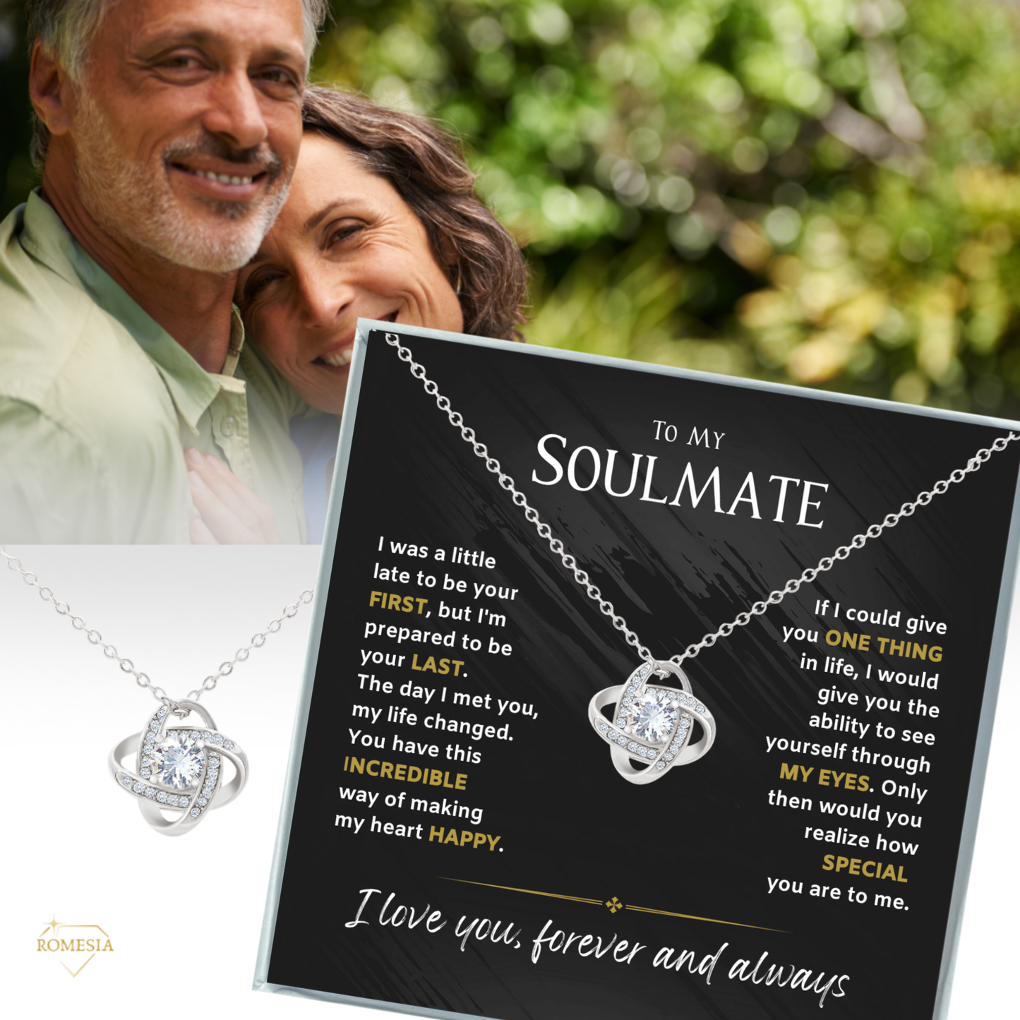 Soulmate-One thing in life-Love Knot Necklace