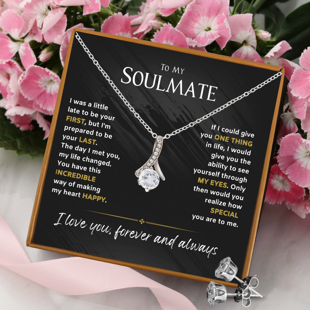 To My Soulmate-Through my eyes-Alluring Beauty Necklace w/Earrings