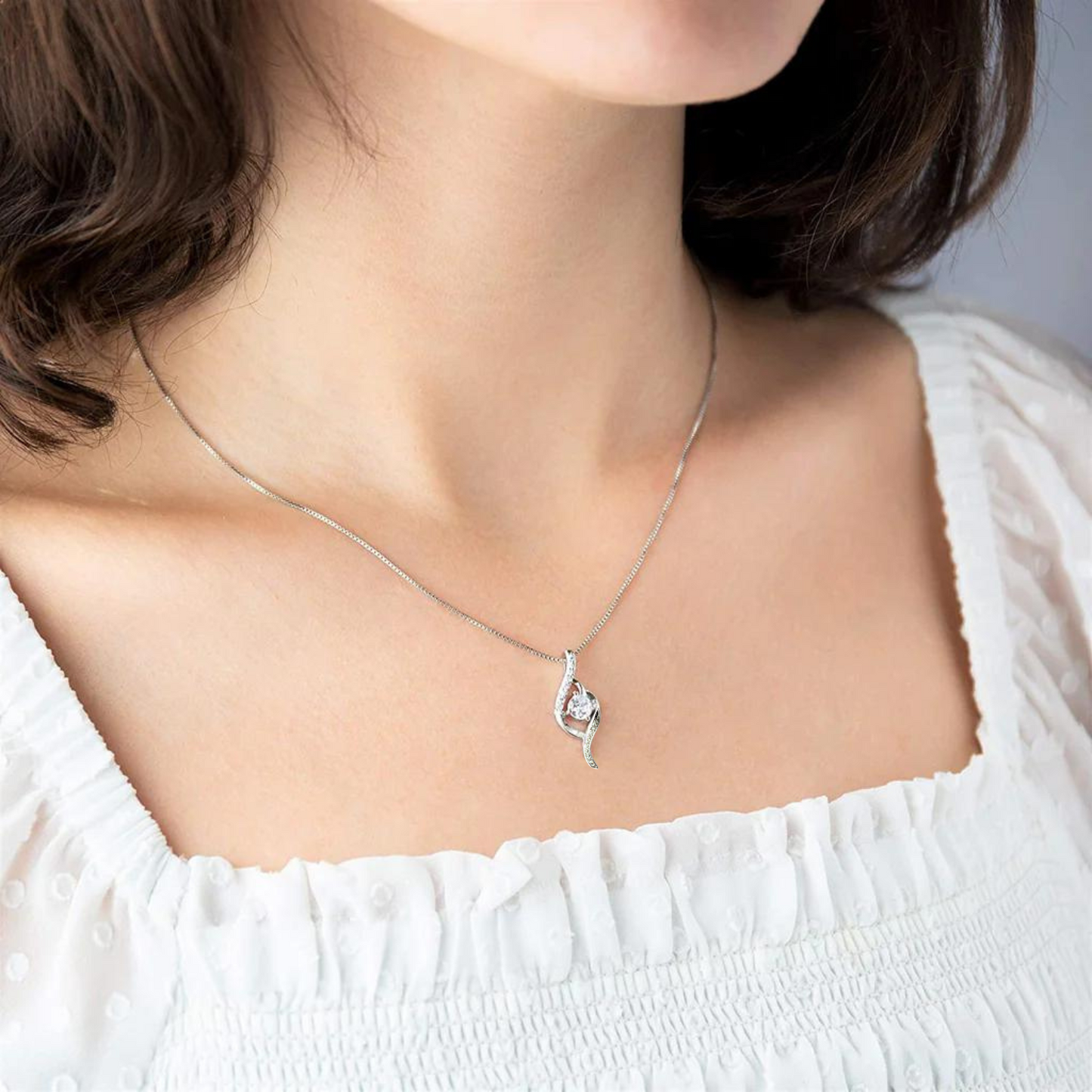 Our Daughter- Proudest Moment - 925 Sterling Silver Adoring Love Necklace with Earrings