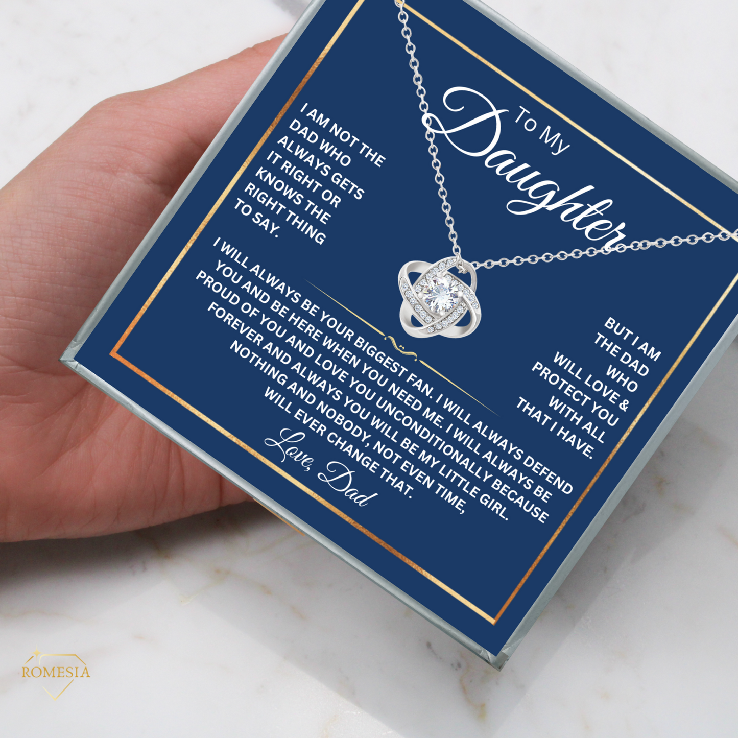 To My Daughter-Biggest Fan- Love Knot Necklace