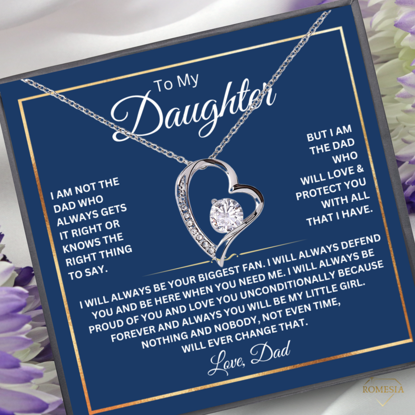 To My Daughter- Fan Forever-Forever Love Necklace