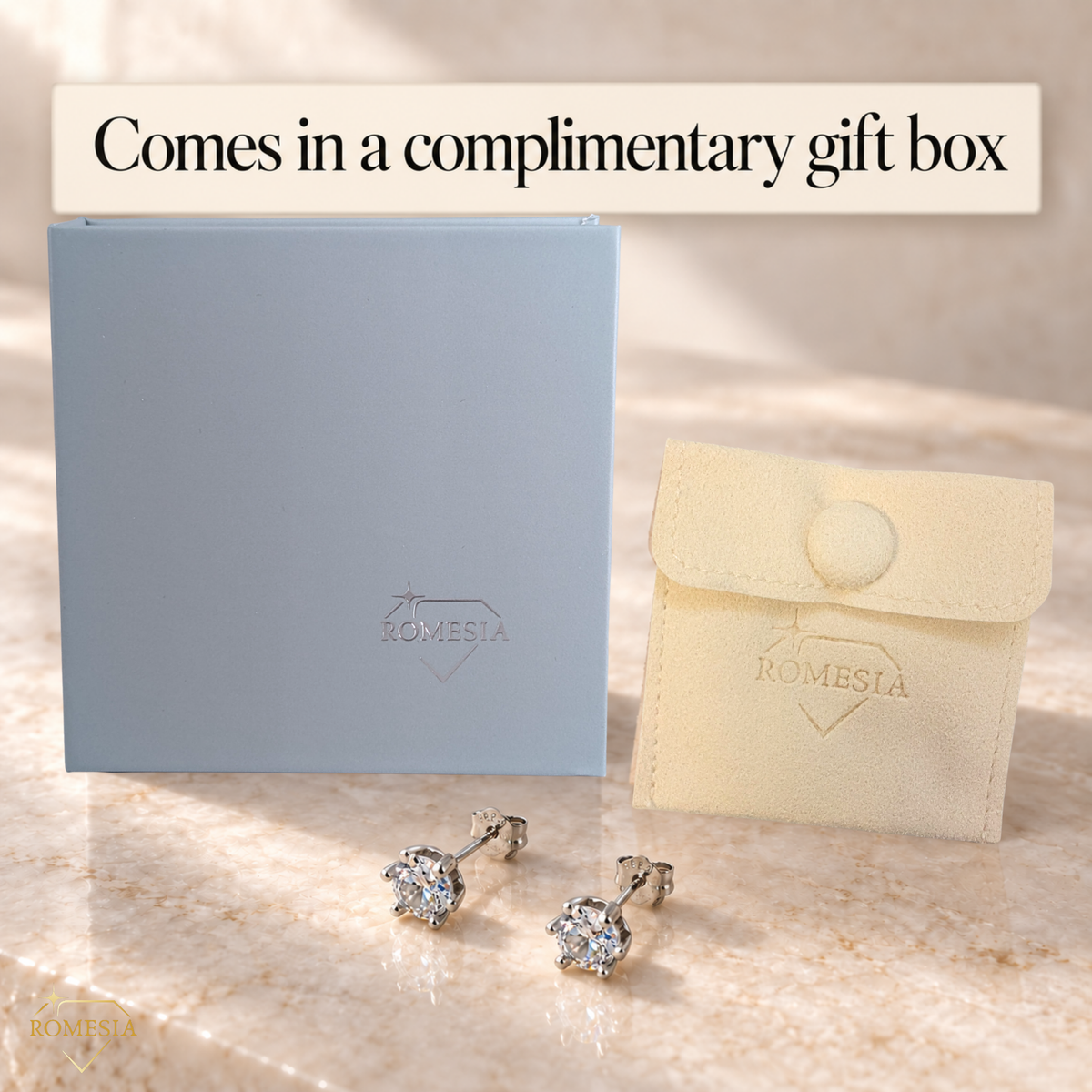 6mm-Surgical Steel/White Gold CZ Earrings