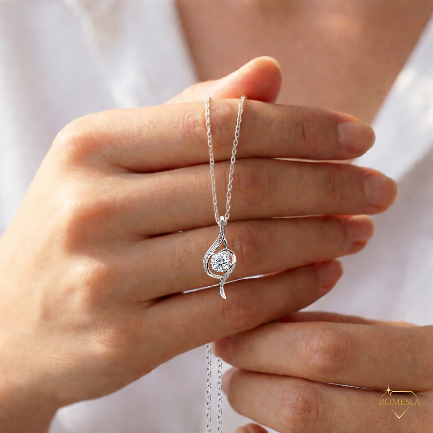 Wife necklace gift, Teardrop Necklace, available with 925 Earrings