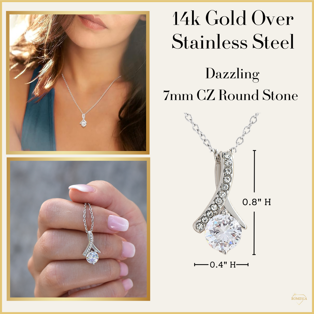 To My Wife Alluring Beauty Pendent- One Wish, Gift for Her