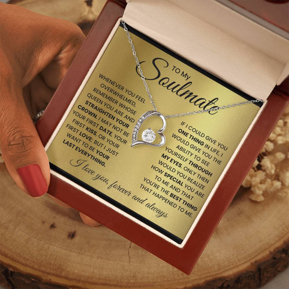 To My Soulmate-Queen- Forever Love Necklace