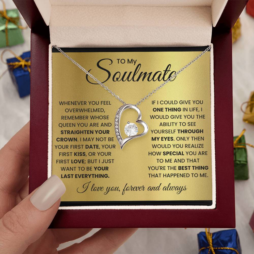 To My Soulmate-Queen- Forever Love Necklace