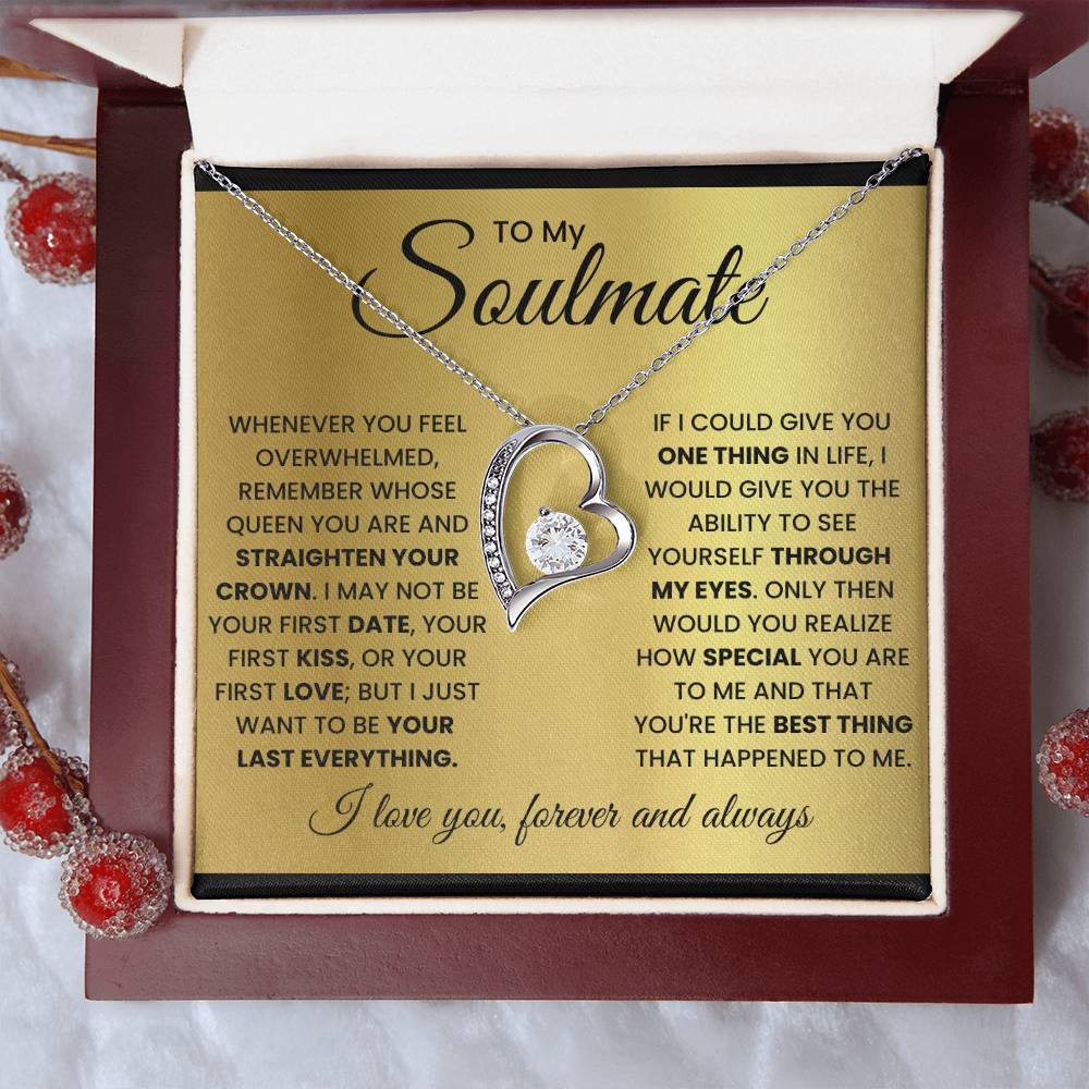 To My Soulmate-Queen- Forever Love Necklace