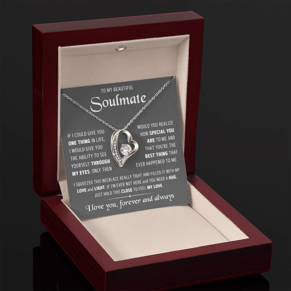 Soulmate- I squeezed this tight-Forever Love Necklace