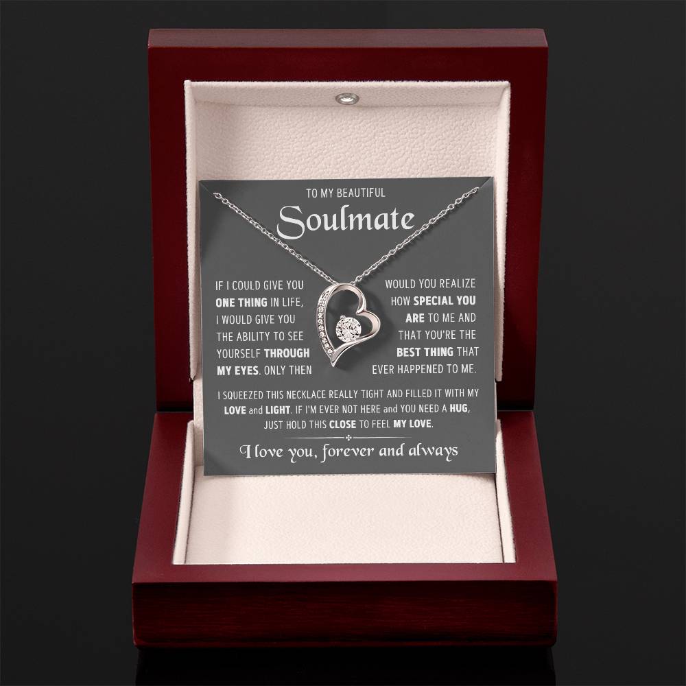 Soulmate- I squeezed this tight-Forever Love Necklace