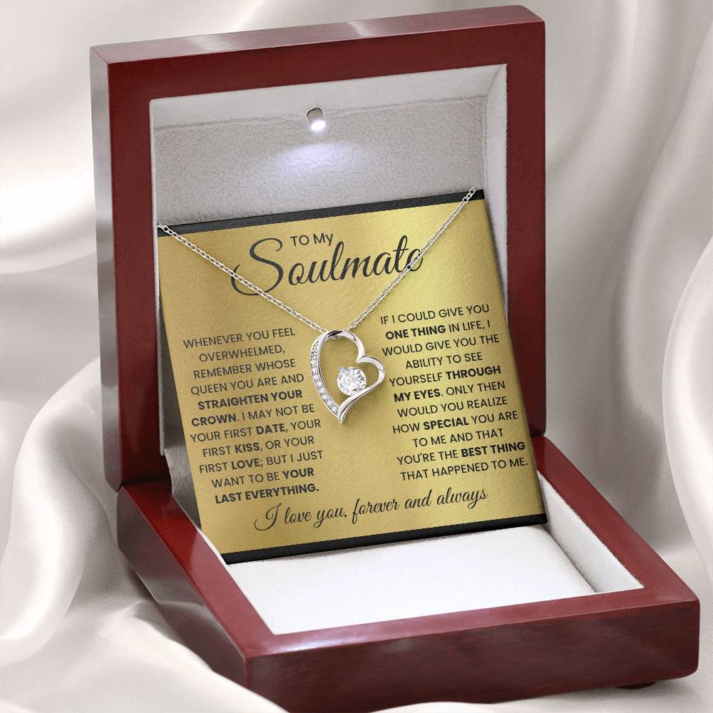 To My Soulmate-Queen- Forever Love Necklace