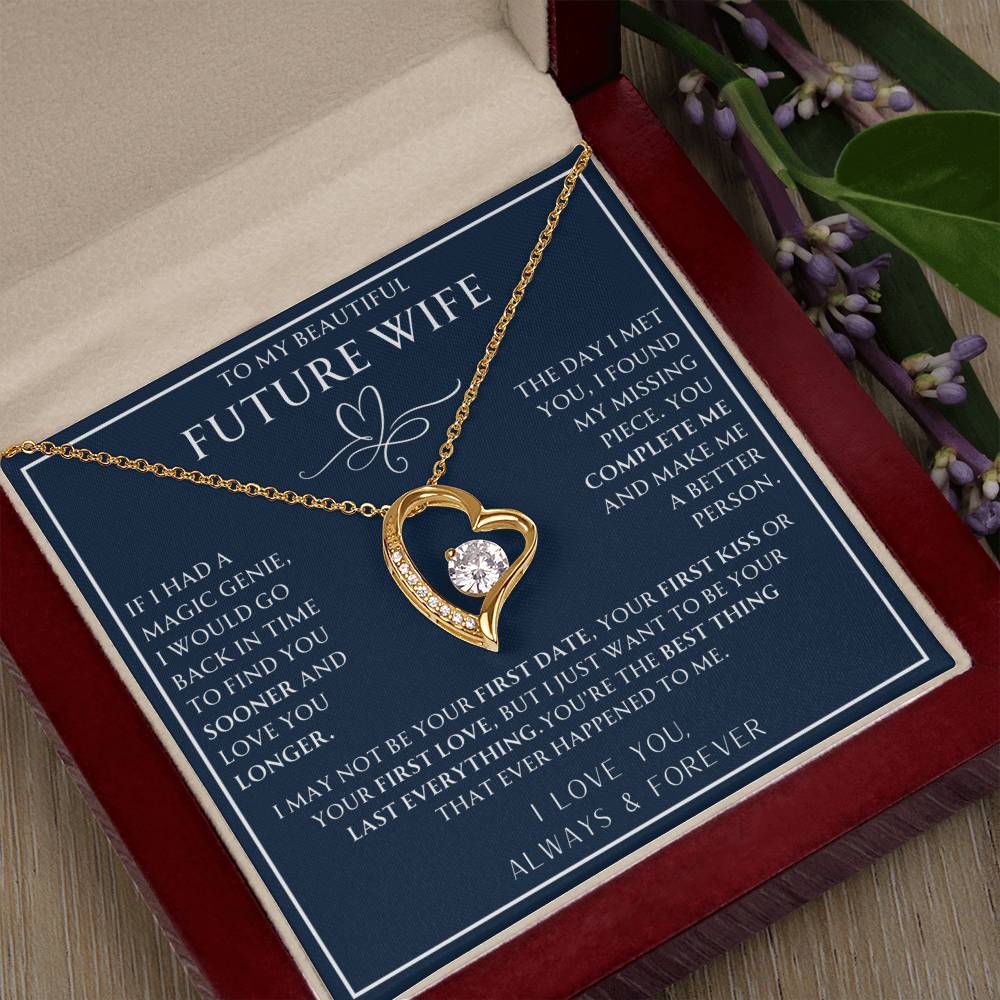 To My Future Wife- If I had a Magic Genie- Forever Love Necklace