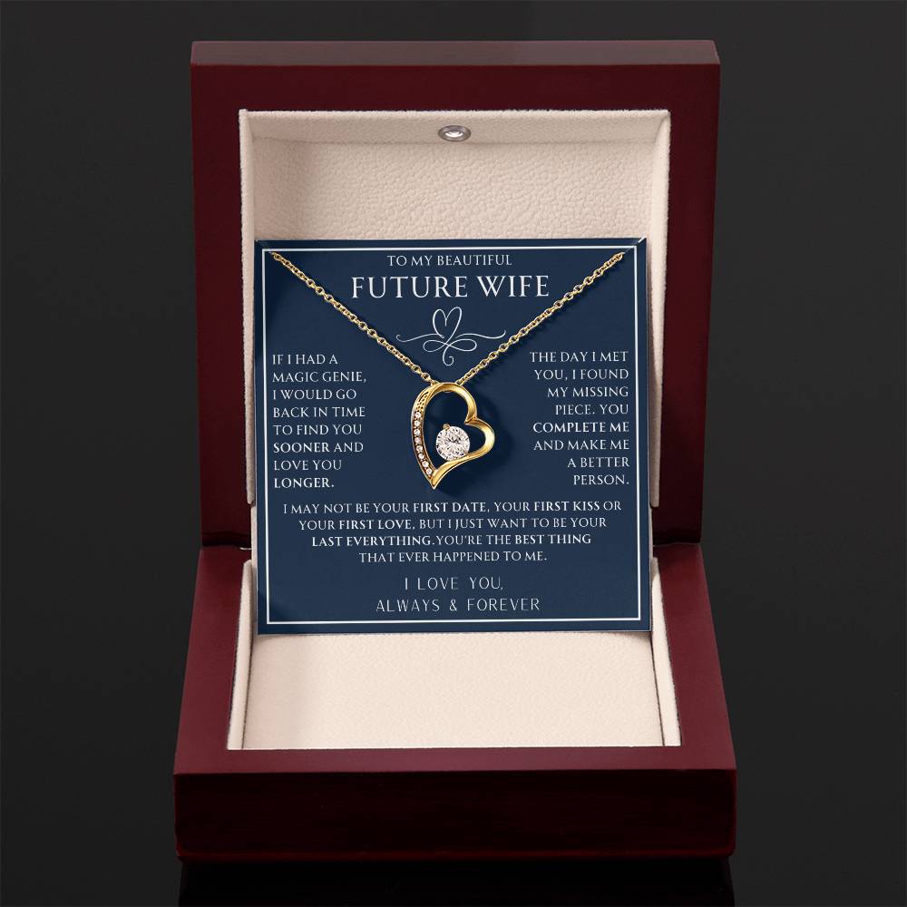 To My Future Wife- If I had a Magic Genie- Forever Love Necklace