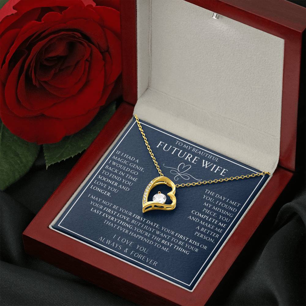 To My Future Wife- If I had a Magic Genie- Forever Love Necklace