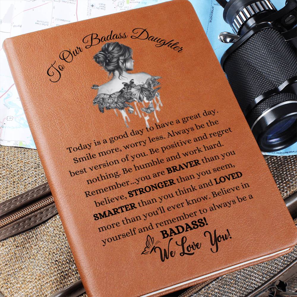 To Our Badass Daughter-Graphic Leather Journal