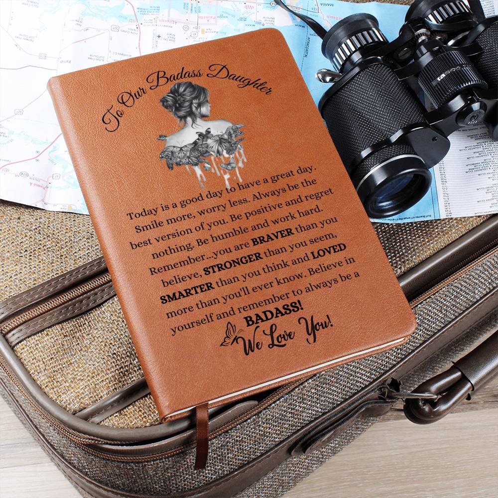 To Our Badass Daughter-Graphic Leather Journal