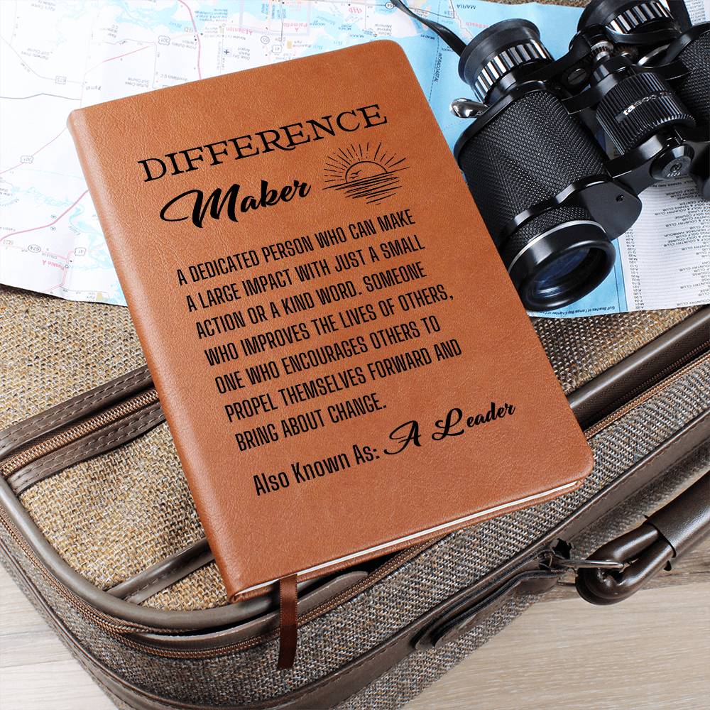 Difference Maker-Graphic Leather Journal