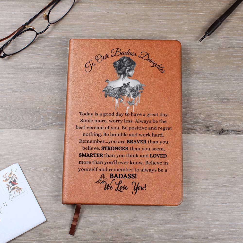 To Our Badass Daughter-Graphic Leather Journal