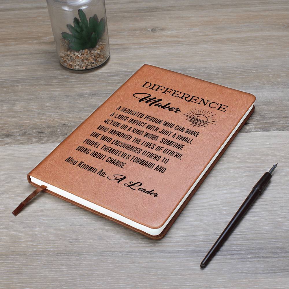 Difference Maker-Graphic Leather Journal