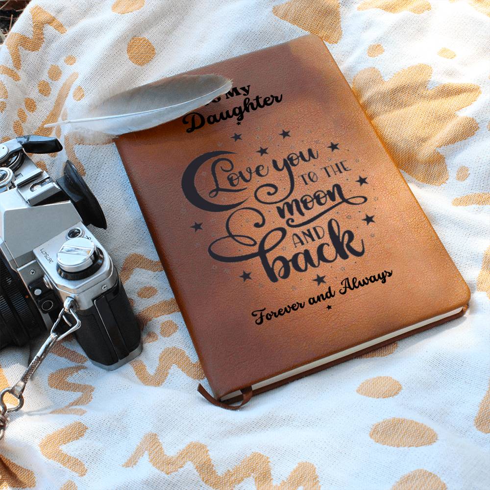 To My Daughter-Love You to the Moon-Graphic Leather Journal