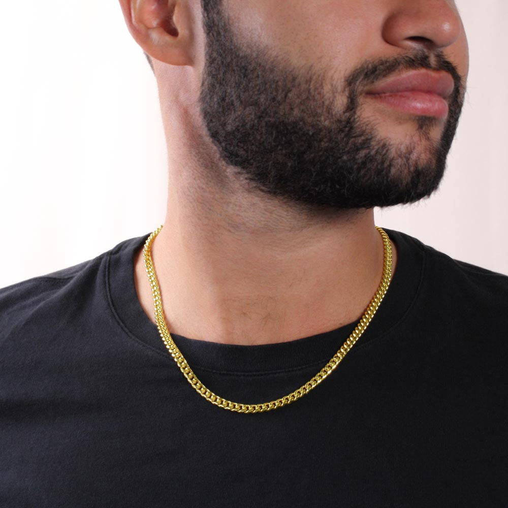 To My Son-Go Forth-Cuban Link Chain Necklace