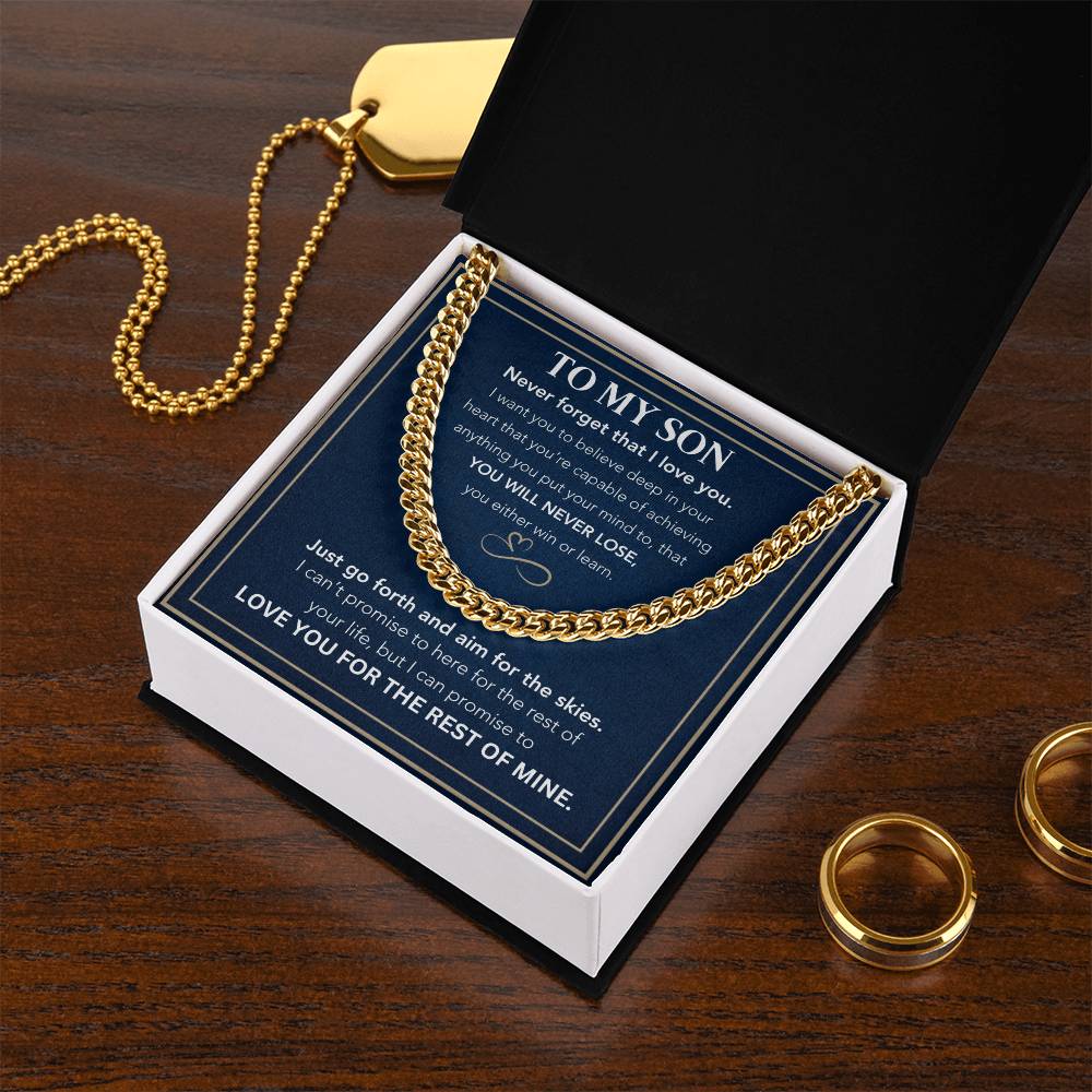 To My Son-Go Forth-Cuban Link Chain Necklace