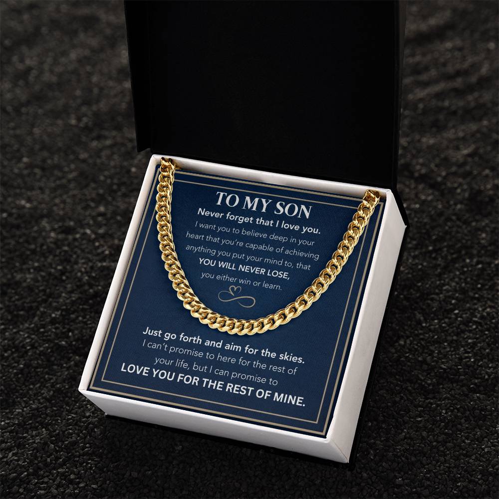 To My Son-Go Forth-Cuban Link Chain Necklace