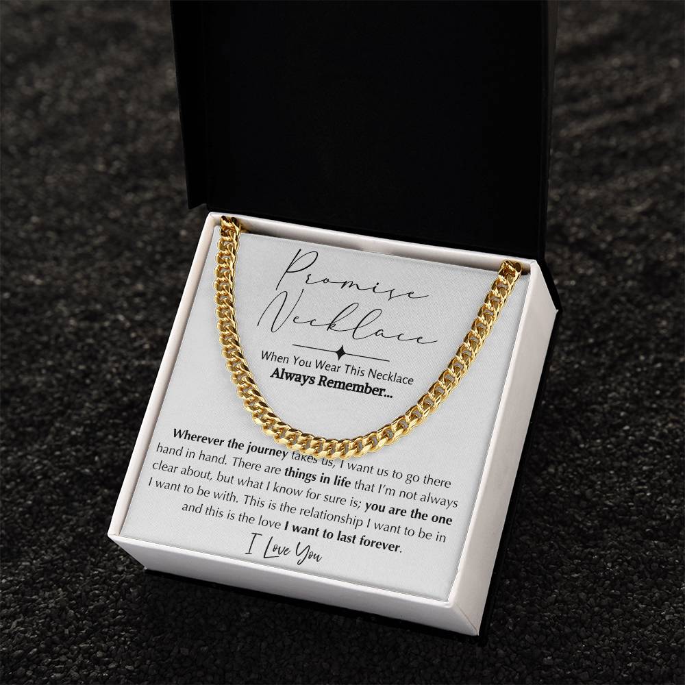 Promise Necklace-Cuban Link Chain Necklace