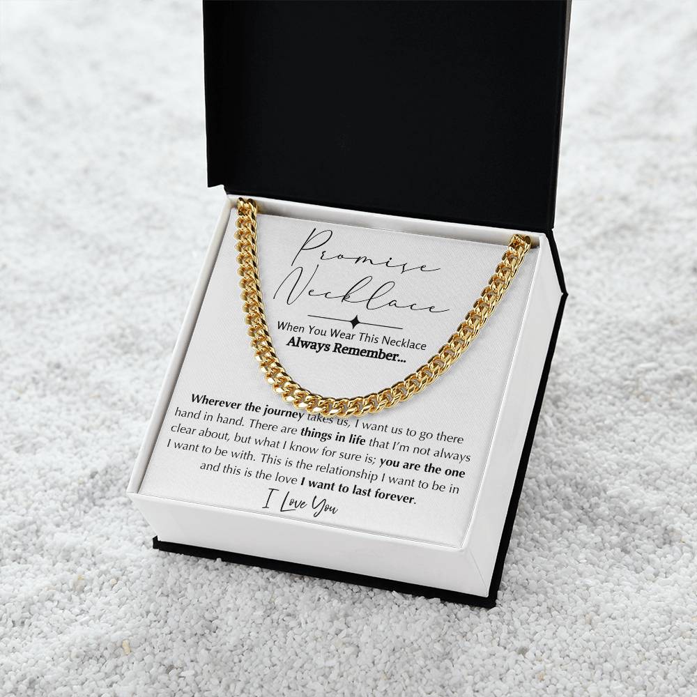 Promise Necklace-Cuban Link Chain Necklace