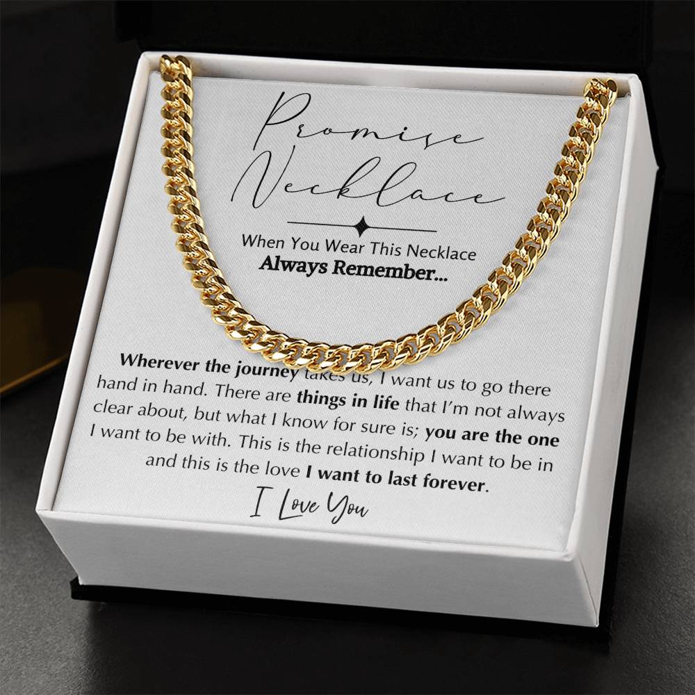 Promise Necklace-Cuban Link Chain Necklace