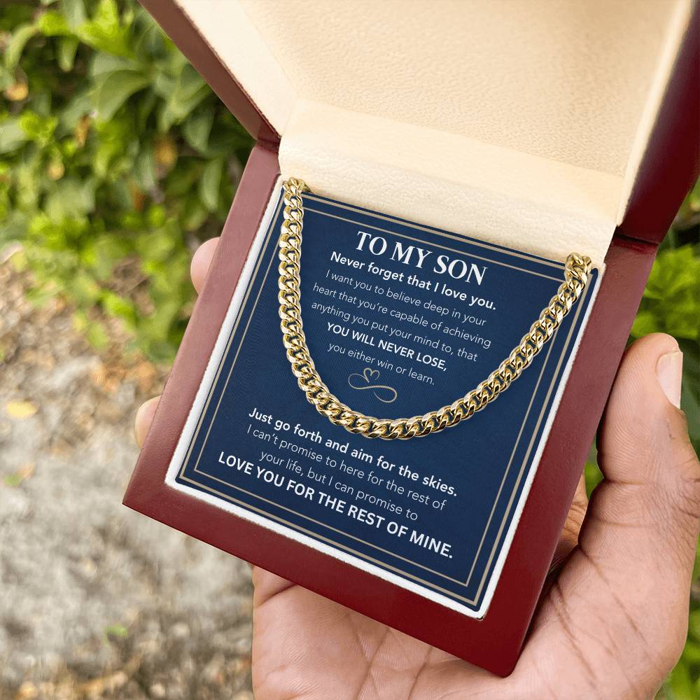 To My Son-Go Forth-Cuban Link Chain Necklace