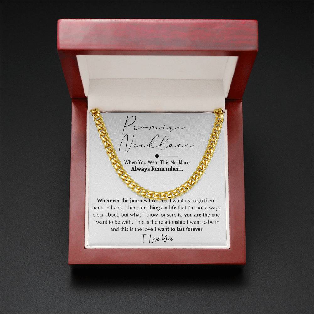 Promise Necklace-Cuban Link Chain Necklace