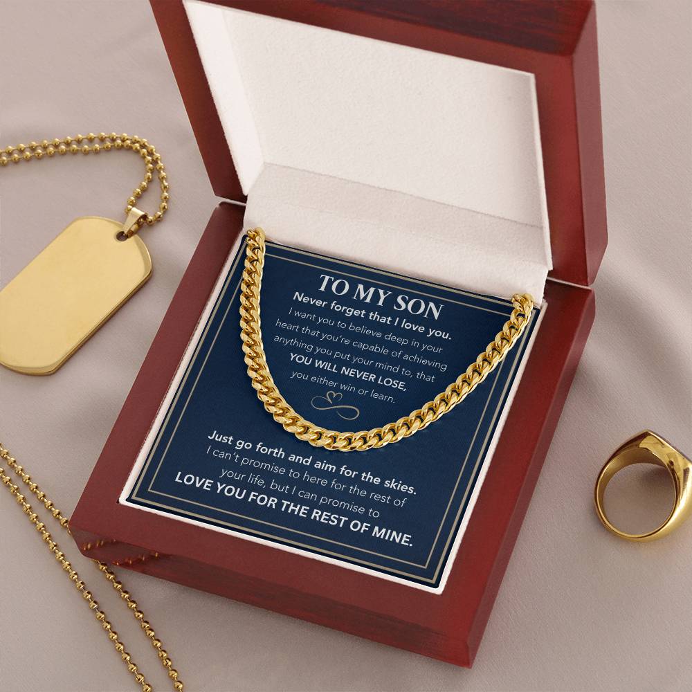 To My Son-Go Forth-Cuban Link Chain Necklace