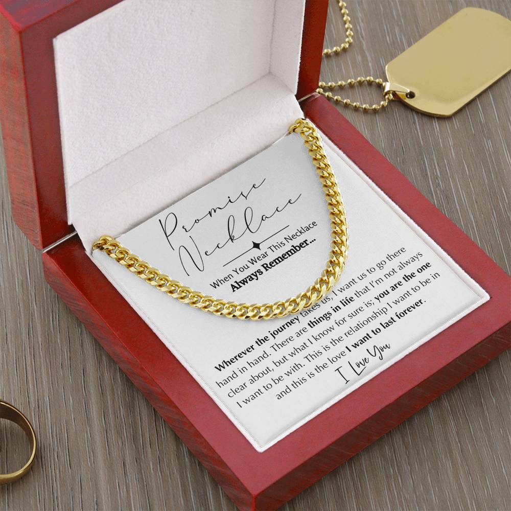 Promise Necklace-Cuban Link Chain Necklace