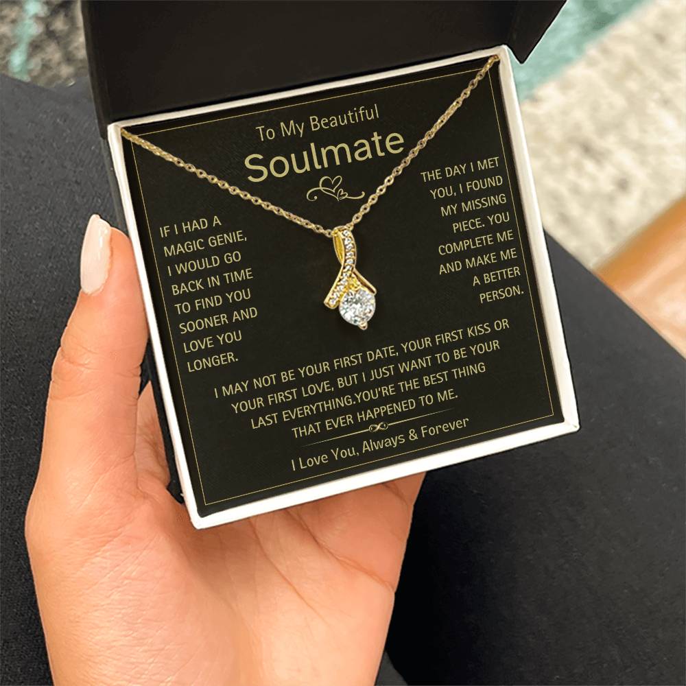 To My Beautiful Soulmate- Magic Genie- Alluring Beauty Necklace